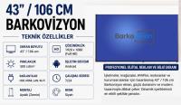 43″ 106 CM BARKOVİZYON EKRAN ANDROID WIFI ENDUSTRİYEL